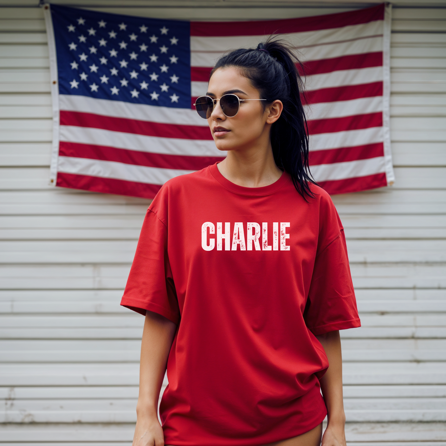 Comfort Colors Red | Charlie Tshirt | American Pride | Charlie Kirk | October 14