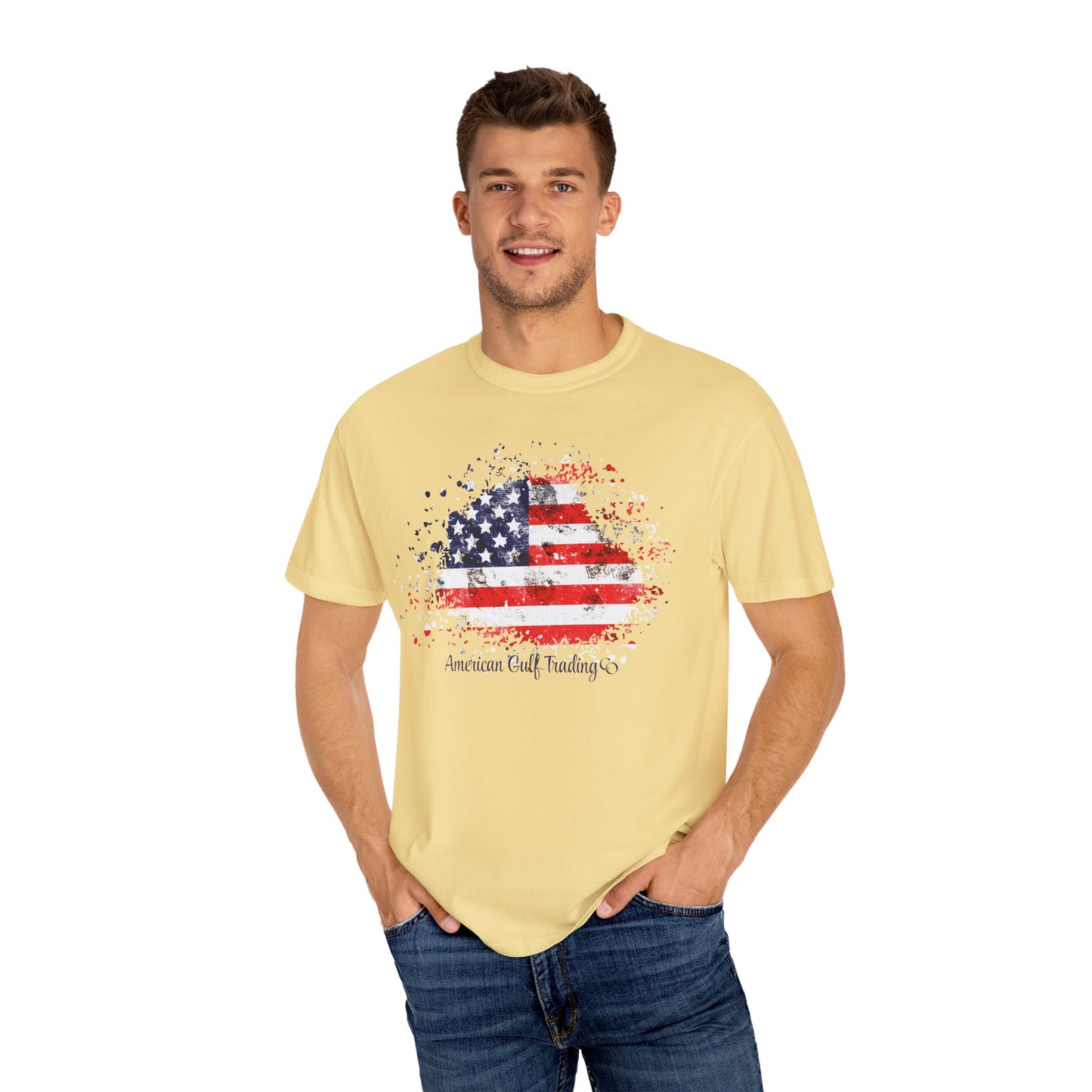 American Flag Tee | Vintage Style Graphic T-Shirt | Summer | Patriotic | Casual Beach Vibes