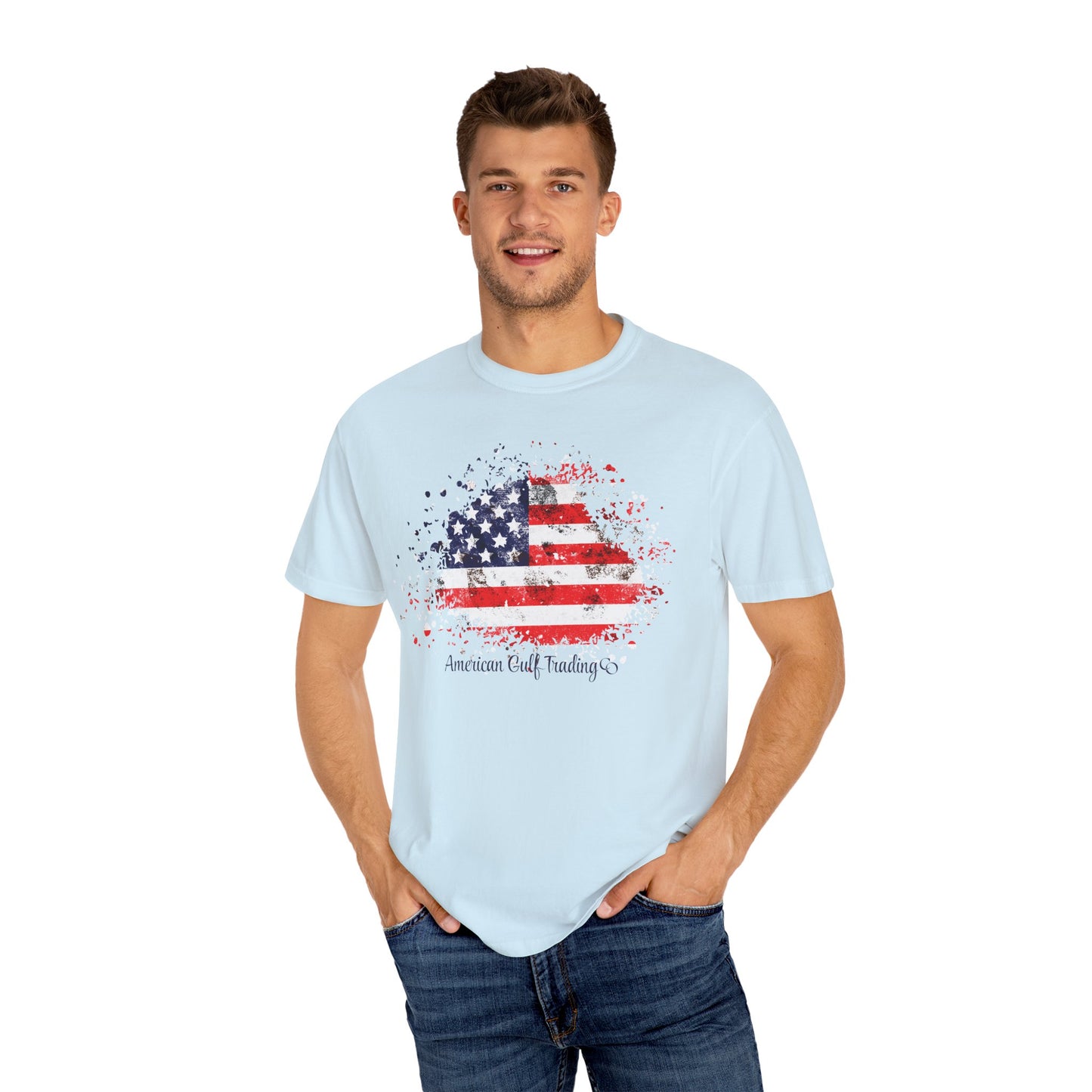 American Flag Tee | Vintage Style Graphic T-Shirt | Summer | Patriotic | Casual Beach Vibes