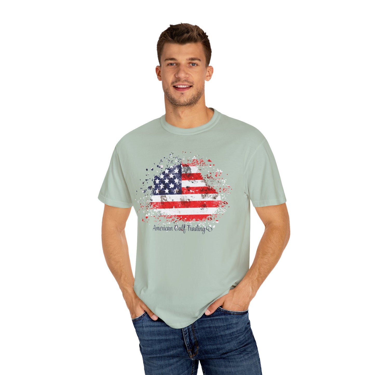 American Flag Tee | Vintage Style Graphic T-Shirt | Summer | Patriotic | Casual Beach Vibes