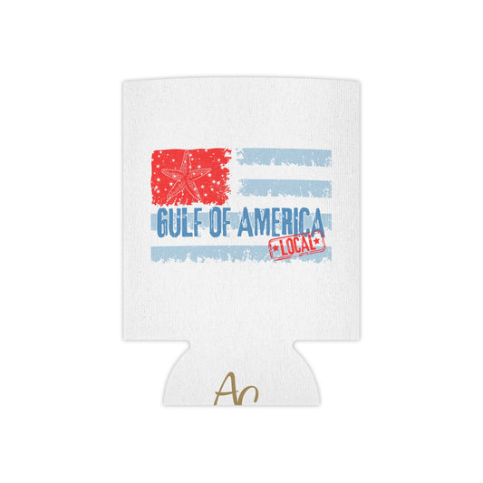 Koozie | America | Flag Design with Starfish | Coastal Can Cooler
