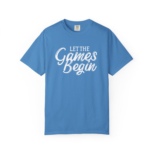 Comfort Colors “Let the Games Begin” Tee – Vintage Style Short Sleeve