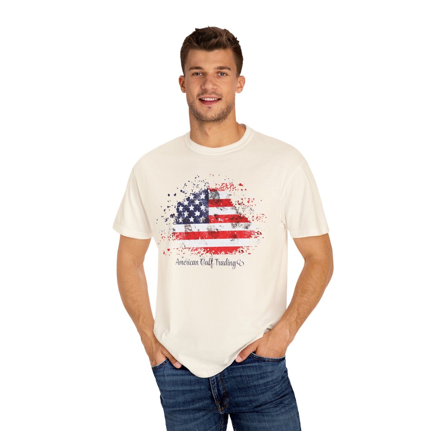 American Flag Tee | Vintage Style Graphic T-Shirt | Summer | Patriotic | Casual Beach Vibes