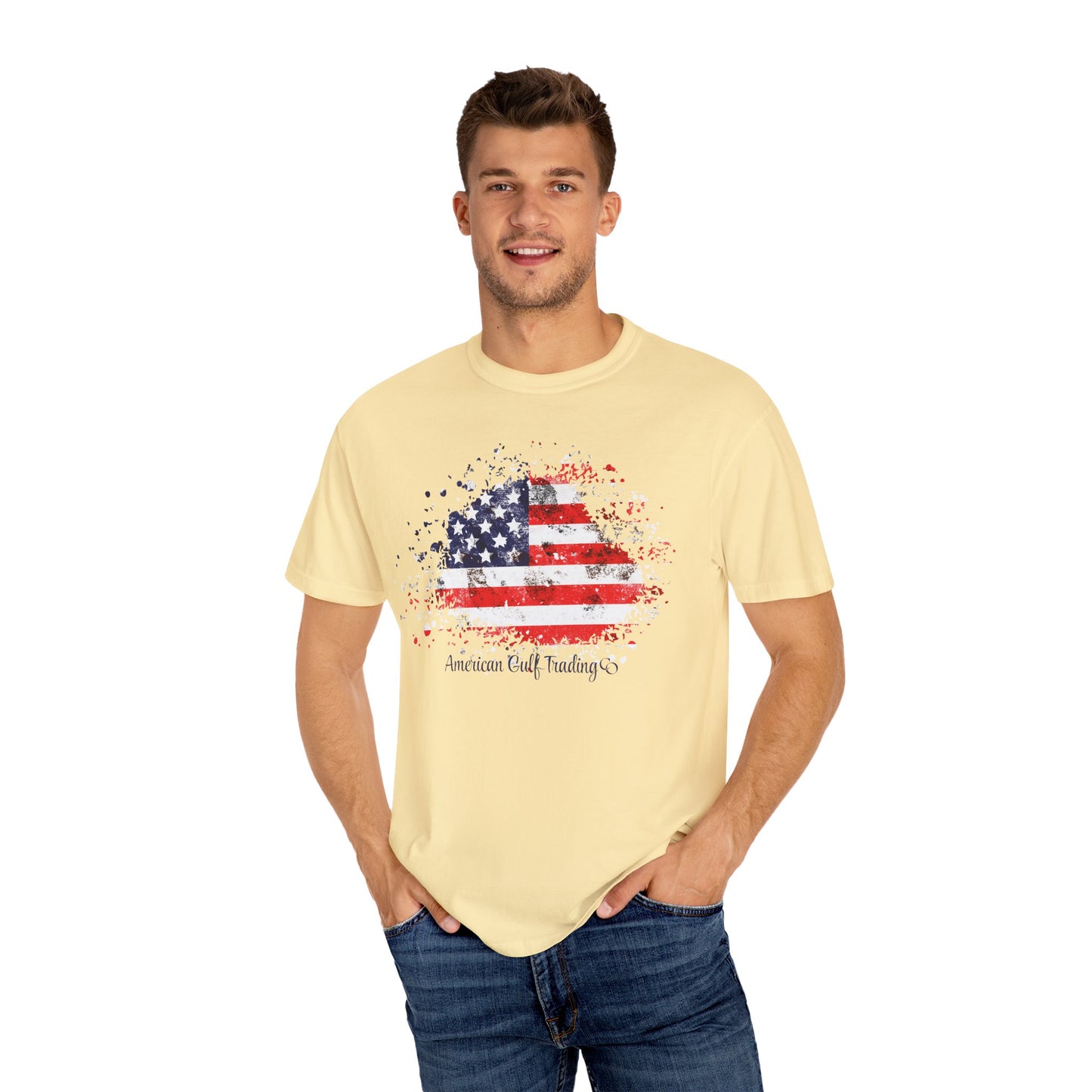 American Flag Tee | Vintage Style Graphic T-Shirt | Summer | Patriotic | Casual Beach Vibes